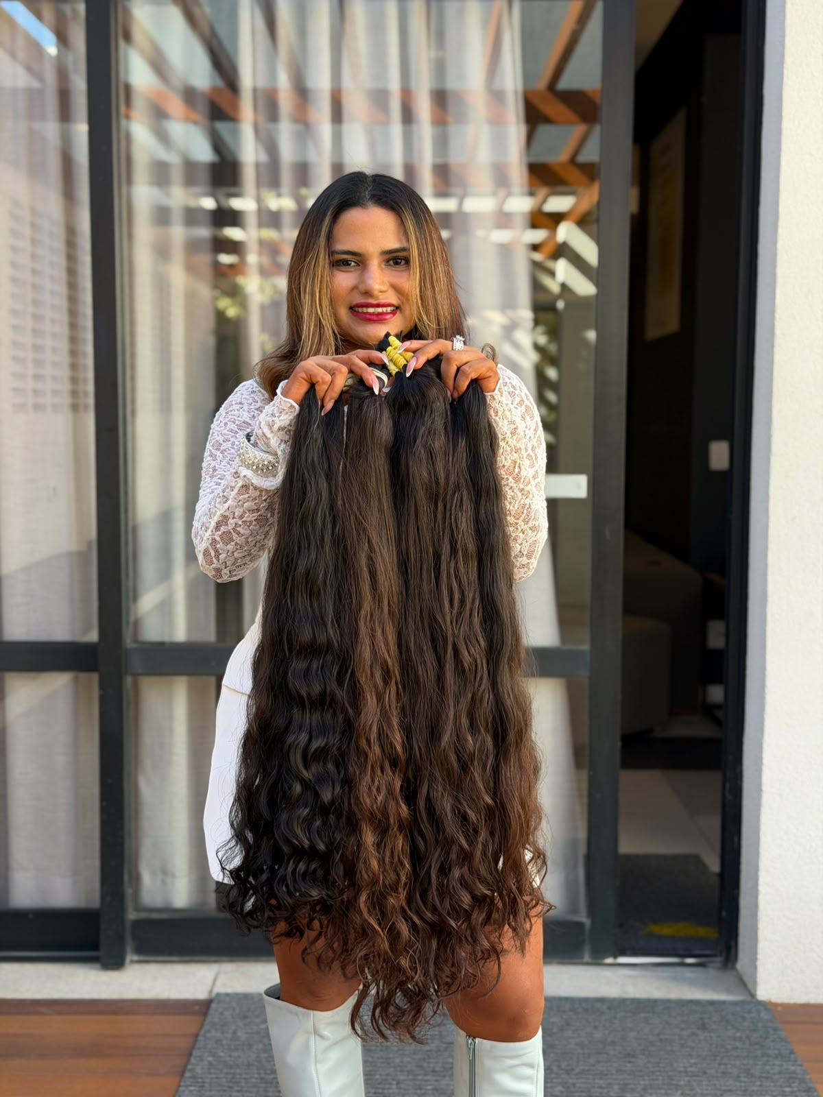 Cabelo humano brasileiro cacheado natural Realeza Cacheada do Sul